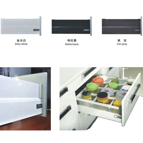 Kitchen Drawer System Cabinet 85MM Drawer Slide Metal Hidden Soft Closing Box Drawer Slide