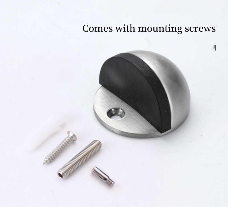 Zinc Alloy Door Buffer Hidden Door Holder Floor Mounted Door Stopper With Rubber