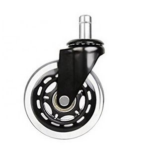 Swivel 3 inch PU Roller Office Chair Caster Wheel replacement