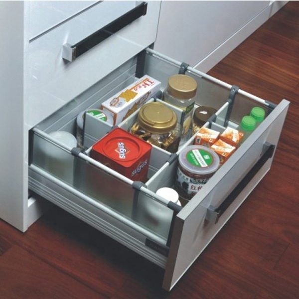 Kitchen Drawer System Cabinet 85MM Drawer Slide Metal Hidden Soft Closing Box Drawer Slide