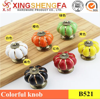 Furniture Funky Cabinet Drawer Handle Pull Luxury Ceramic Cabinet Handle Knob Pumpkin Dresser Knob