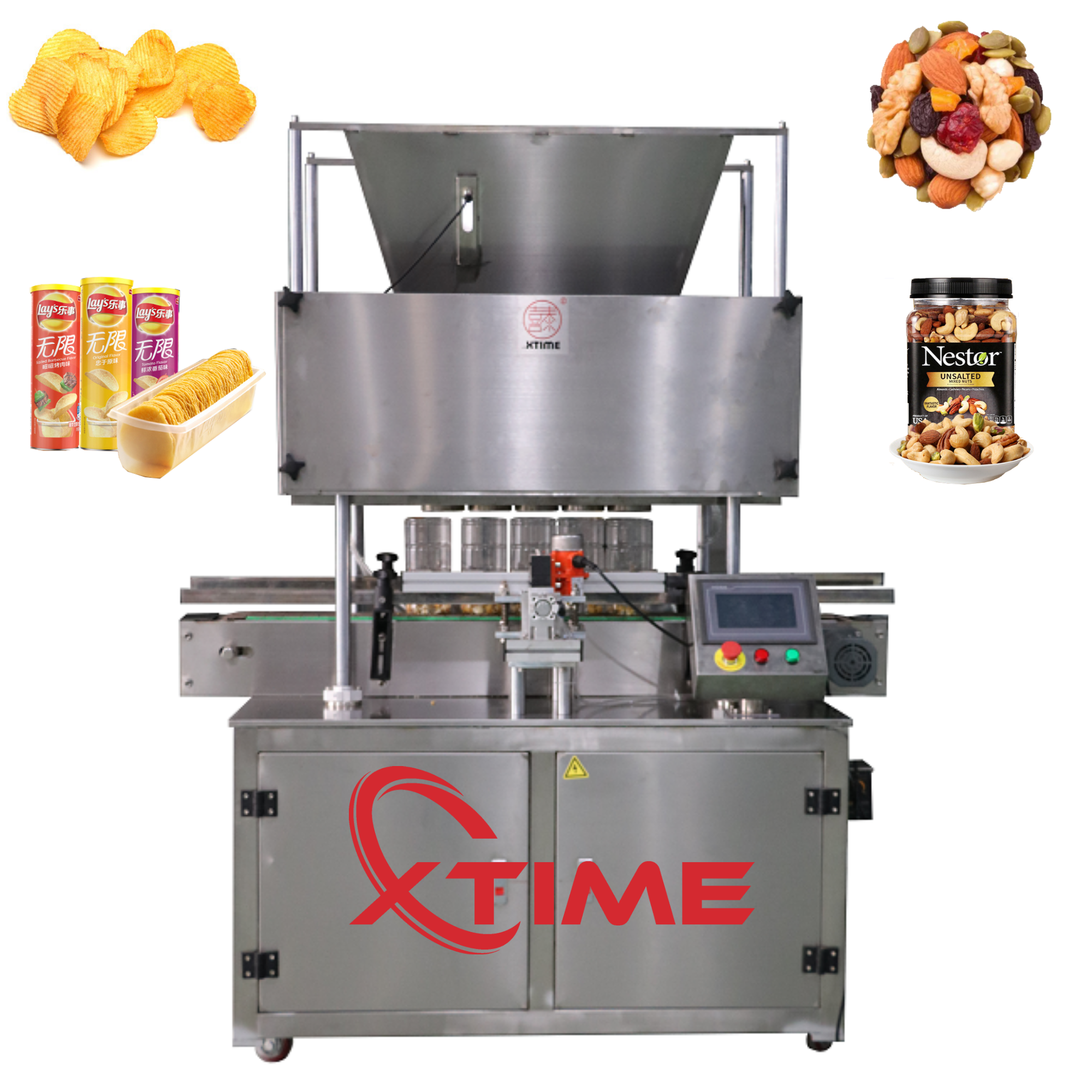 100-1000g 304 stainless steel 5 heads tea rice sunflower seed grain weighing filling machine bottle granule packaging machine