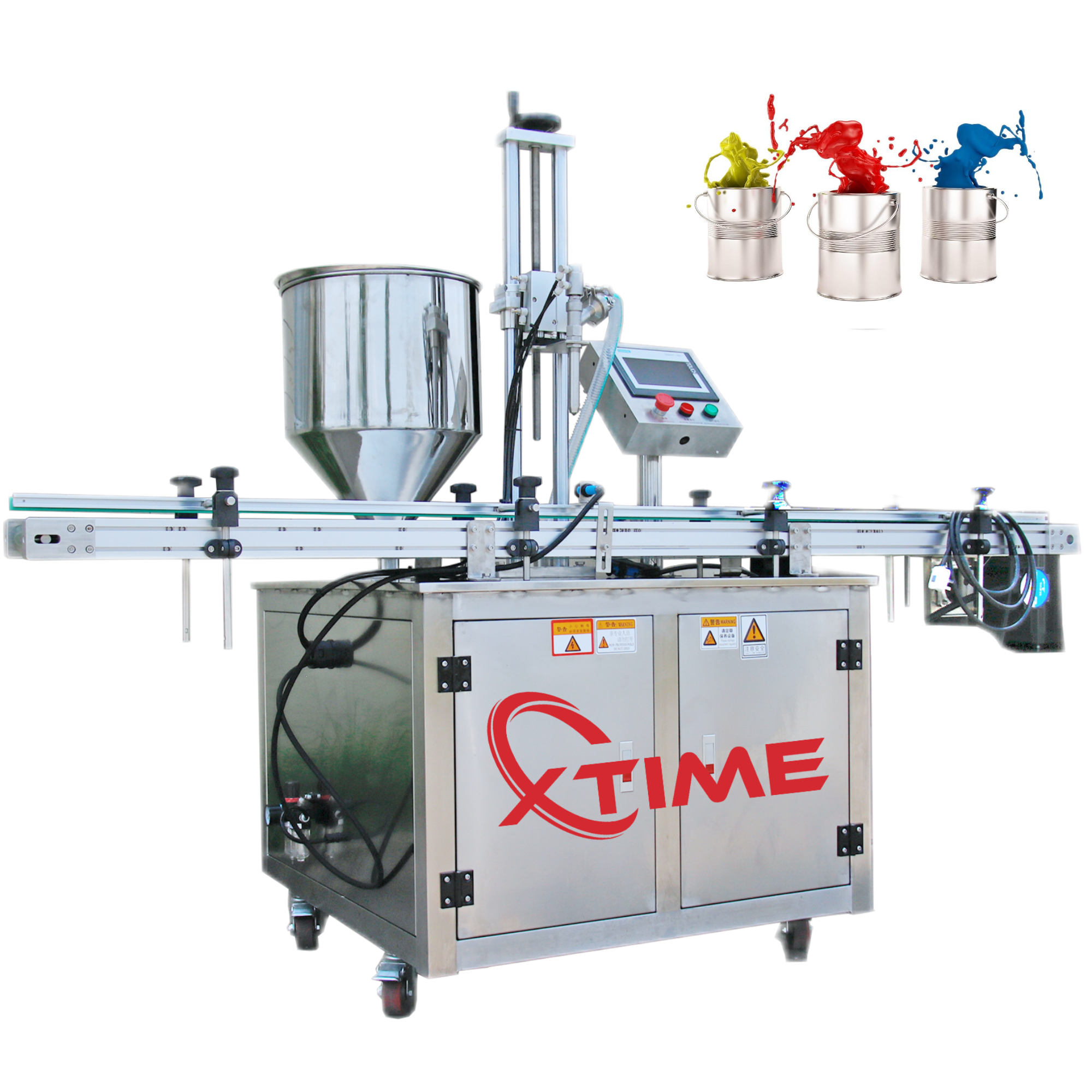 High packing performance rotor pump nail polish liquid paint filling sealing machine coating filler machinery for tin can