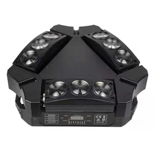 9 Eyes Rgbw Triangle 4in1 9pcs *10w Full Color Led Dj Spot Light Disco Moving Head Stage Lamp 9 Head Spider Moving Beam Light