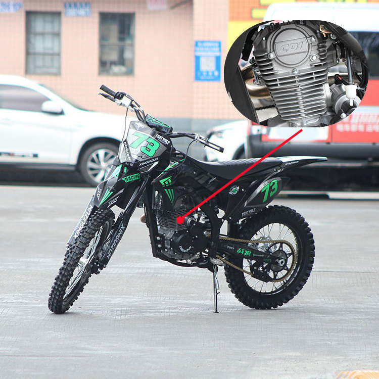 Hot sale street legal electric start single cylinder 4 stroke air cooled engine dirt bike 250cc