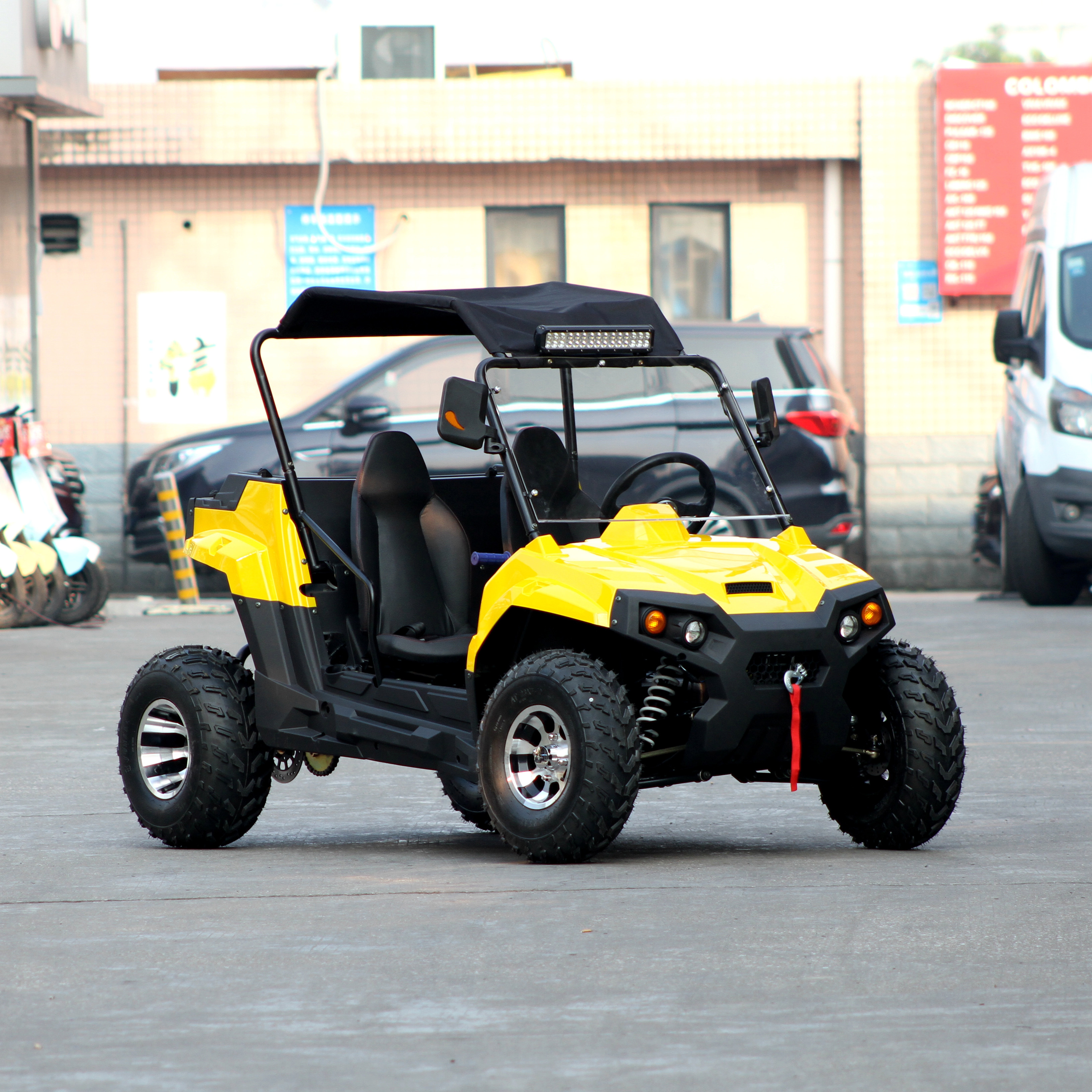 2023 Model 4 * 4 Adult UTV two-seater 200cc automatic engine dune buggy  10-inch aluminum rims