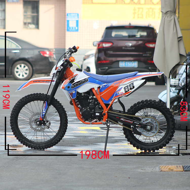 Mass stock petrol powered single cylinder 4 stroke engine mountain dirt jump bike for adults 250cc