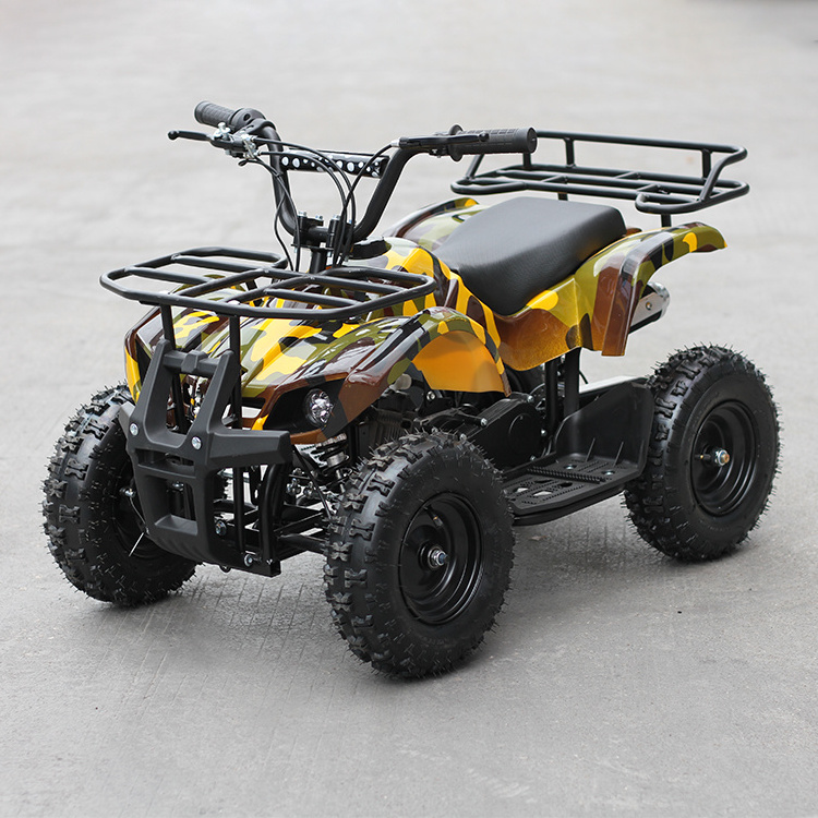 2022 hot selling air cooled 2 stroke chain drive camo yellow 49cc mini quad bikes atv for sale