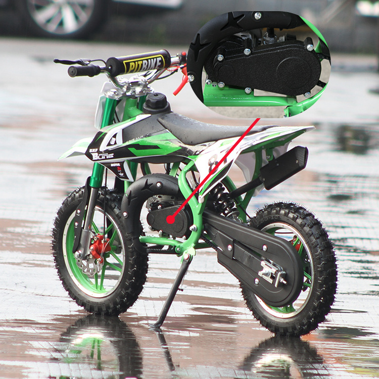 2022 hot selling chain drive petrol powered pull start 2 stroke 50cc 49cc dirt bike for  kids