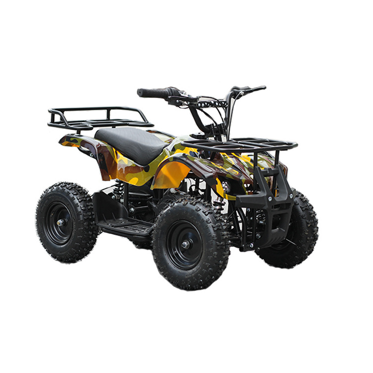 2022 hot selling air cooled 2 stroke chain drive camo yellow 49cc mini quad bikes atv for sale