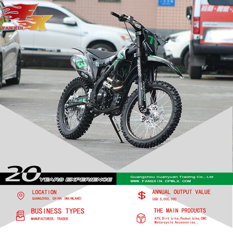 Hot sale street legal electric start single cylinder 4 stroke air cooled engine dirt bike 250cc