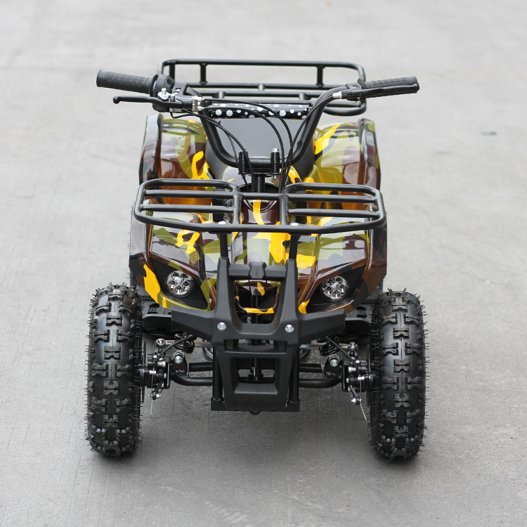 2022 hot selling air cooled 2 stroke chain drive camo yellow 49cc mini quad bikes atv for sale