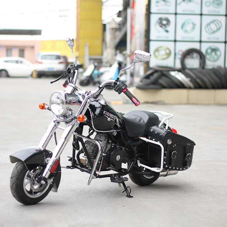 China factory supply chain drive single cylinder 4 stroke 50cc mini cruise chopper motorcycle