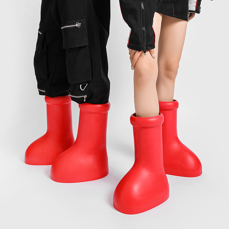 Net red The same Astro Boy big red boots EVA Comfortable Fashion Cartoon Creative Children's Wear Big Rain Boots Shoes Wholesale