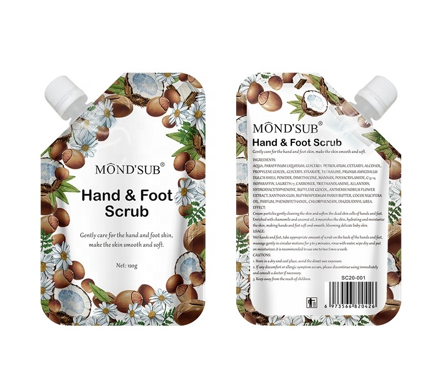 MOND'SUB Hand and Foot Scrub Natural Exfoliating Foot Skin Scrub Nourishing Hand Scrub