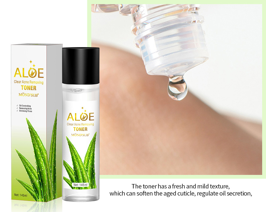 Private Label Aloe Vera Facial Toner Shrinking Pores Oil Control Anti Acne Face Toner