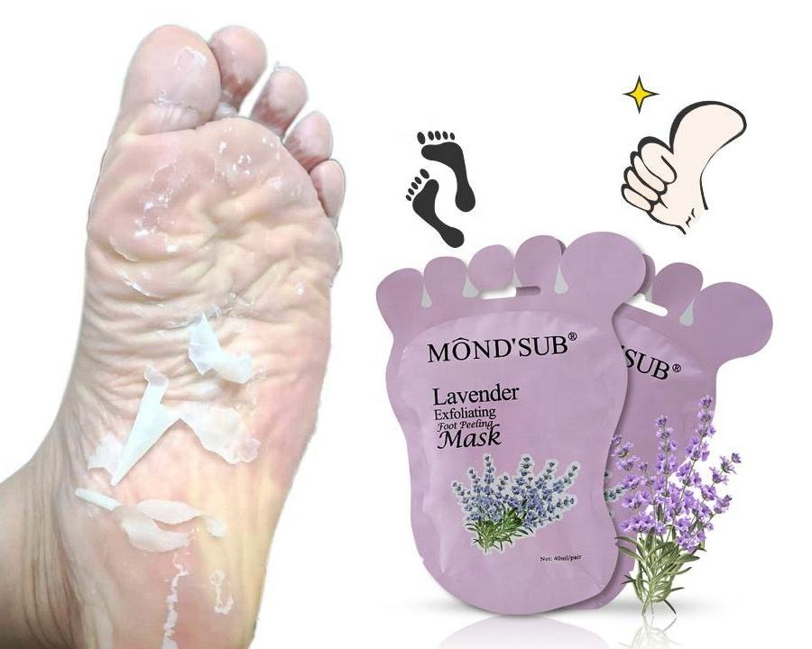 Lavender skin care exfoliating repairing peel foot sheet moisturizing socks baby peels mask exfoliating foot peeling foot mask