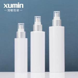 100ml 150ml 200ml White Cosmetic Pet Plastic Spray Bottle / Empty Mist Spray Pump Bottles In Stock