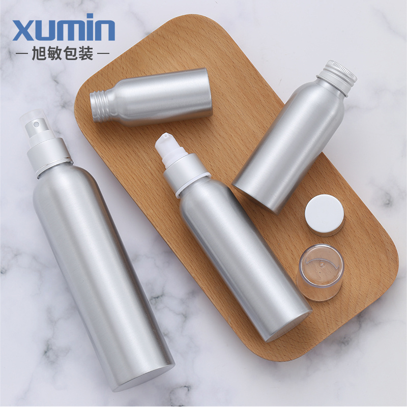 Empty 100ml 250ml 300ml 500ml Matte Black Aluminum Spray Lotion Pump Bottle For Cosmetic Skin Water Shampoo