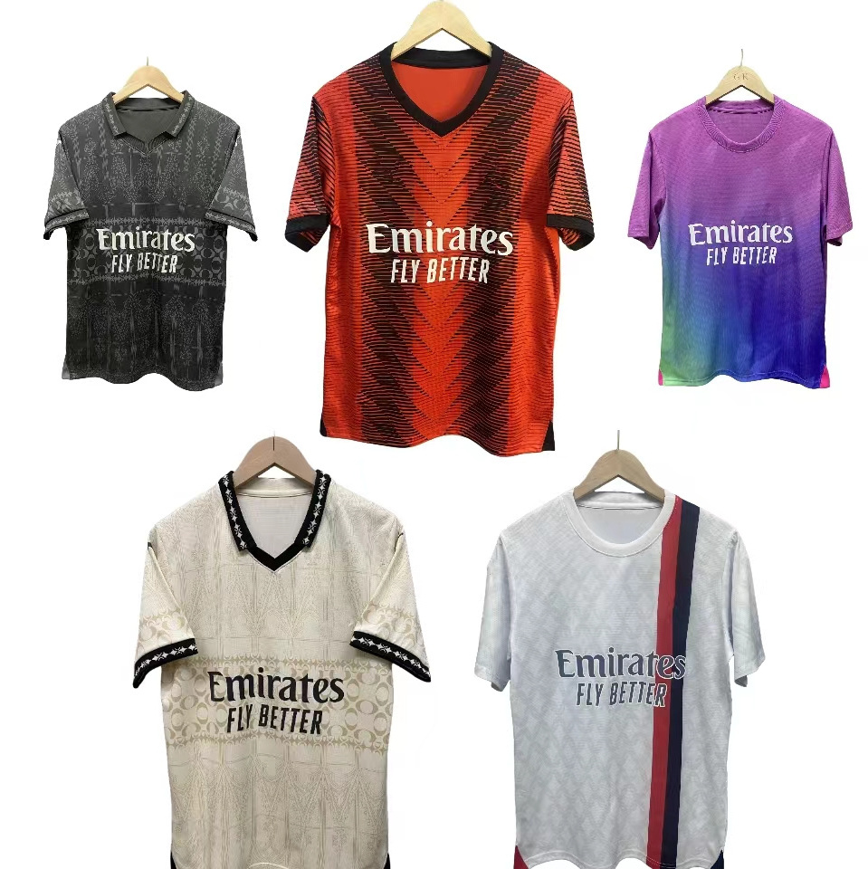 2324 Top Grade Thailand Quality Milan Soccer Jersey Classic Italy Football fan Shirts Soccer Wear