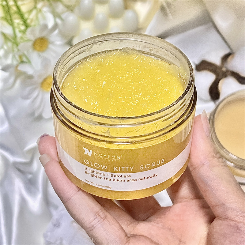 Kojic Acid Turmeric Bikini Body Scrub Remove Dark Spots Bikini Area Private Parts Brightening Whitening Yoni Scrub Exfoliator