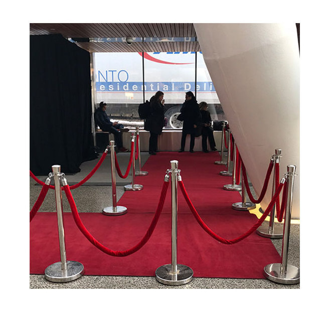 Red Carpet Crowd Control Rope Stanchion Rope Pole Barrier