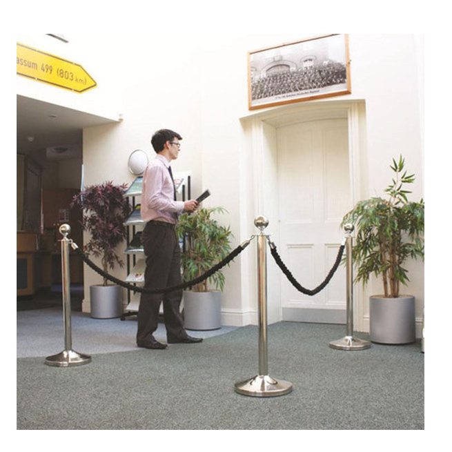 Hot Sale Decorative Public Use  Rope Barrier Queue Stanchion