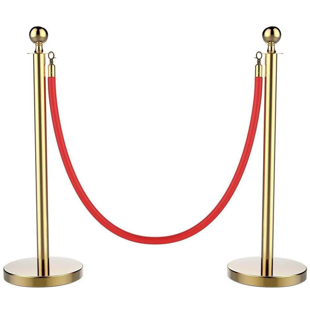 Hot Sale Decorative Public Use  Rope Barrier Queue Stanchion