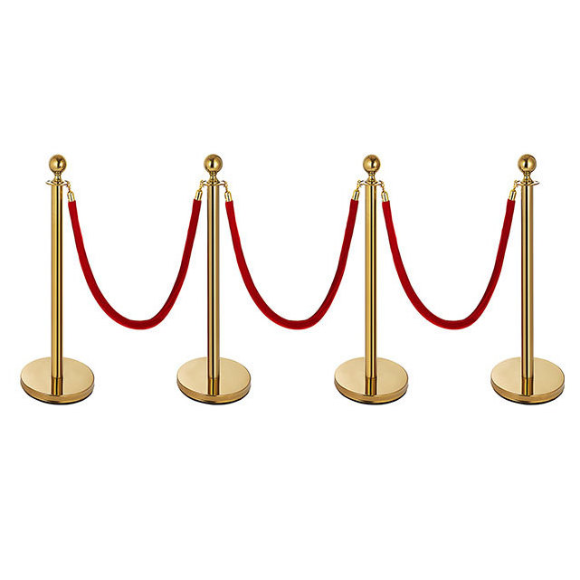 Velour Rope Gold Rope Barrier Red Carpet Stanchion Barrier