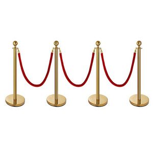 Velour Rope Gold Rope Barrier Red Carpet Stanchion Barrier