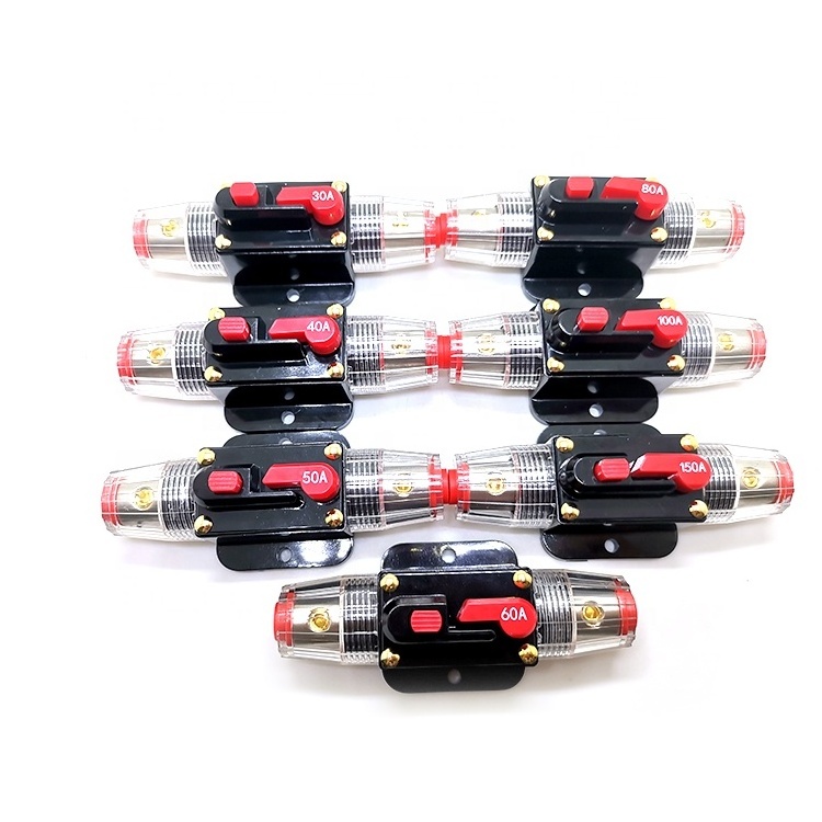 Other Auto Parts Car Accessories Electrical Systems Reset Inline Fuse Holders 12V-24V DC Mini Smart Miniature Circuit Breaker