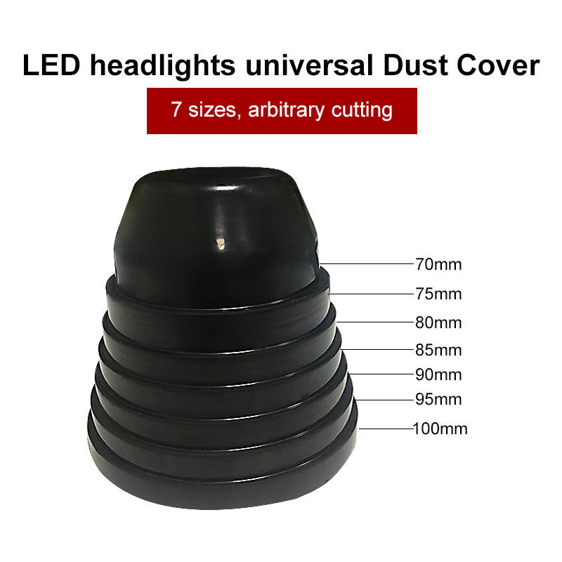 Auto parts 55mm 65mm 70mm 75mm 80mm 85mm 95mm 100mm 105mm universal Dustproof Car LED headlight rubber seal dust cover Seal cup