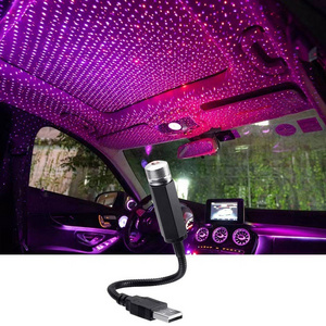 Car Light Accessories Adjustable romantic Interior LED Starry laser star Atmosphere Projector Car USB star projector light