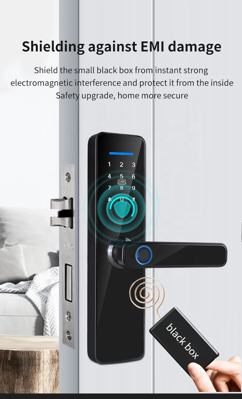 Tuya Wifi TT Lock App Remote Control with Fingerprint Password Card Key Unlocking Smart Door Locks