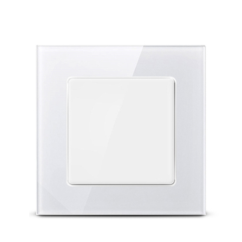 86 Type baffle blank tempered glass switch panel White board switch socket cover panel reserve single blank plate