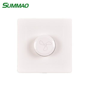 Eco-Friendly Light Switch Manufacturer Fan Speed Switch, PC White Dimmer Switch For Fan