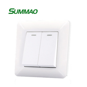 Modern  European Electric Wall Switch Healthy Material Safety Guard Switch Cover 2 Gang 2Way Switch