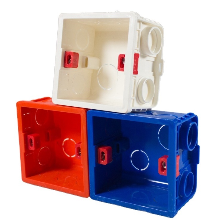 86 Type Cable Terminal Wall Switch Housing Box Electrical PVC Square Flush Mounted Junction Box