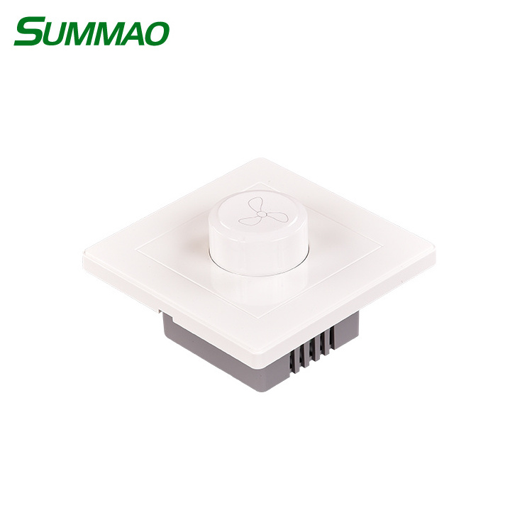 Eco-Friendly Light Switch Manufacturer Fan Speed Switch, PC White Dimmer Switch For Fan