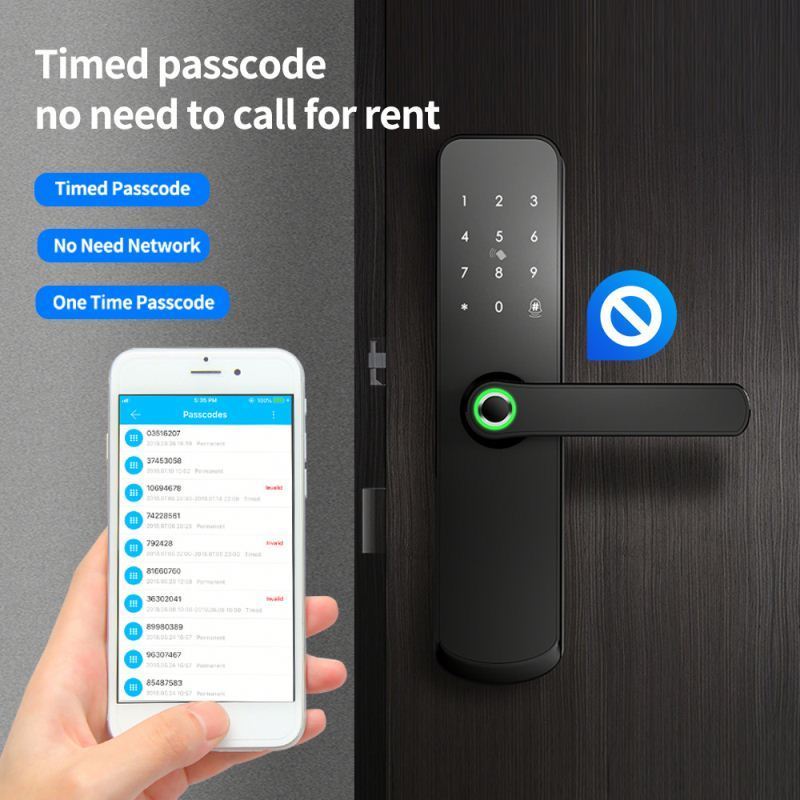 Keyless Smart Digital Door Lock Connect Electronic Fingerprint Password Smart