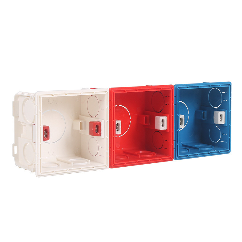 86 Type Cable Terminal Wall Switch Housing Box Electrical PVC Square Flush Mounted Junction Box