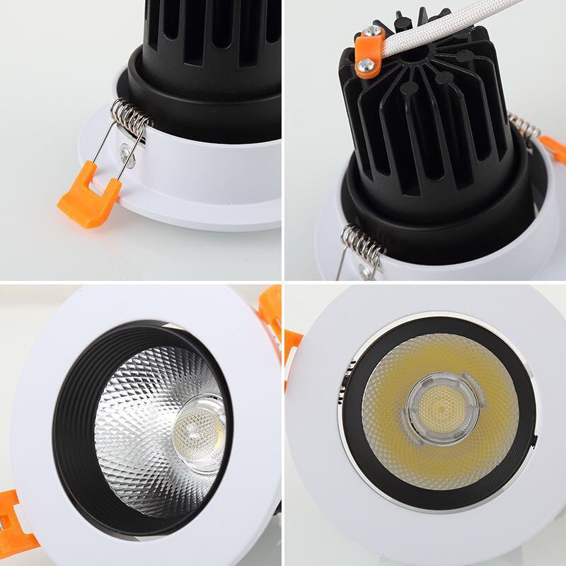 AC 85V-265V LED COB Downlight 5W 7W 10W 12W 15W 18W 20W 24W 30W Recessed Ceiling Lamp Spotlight For Home Use