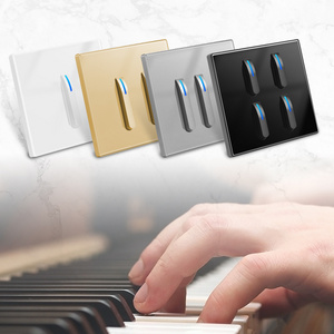 Hot Sales 16A 1/2/3/4 Gang 1Way 2 Way Wall Push Light Switches With Indicator piano switch