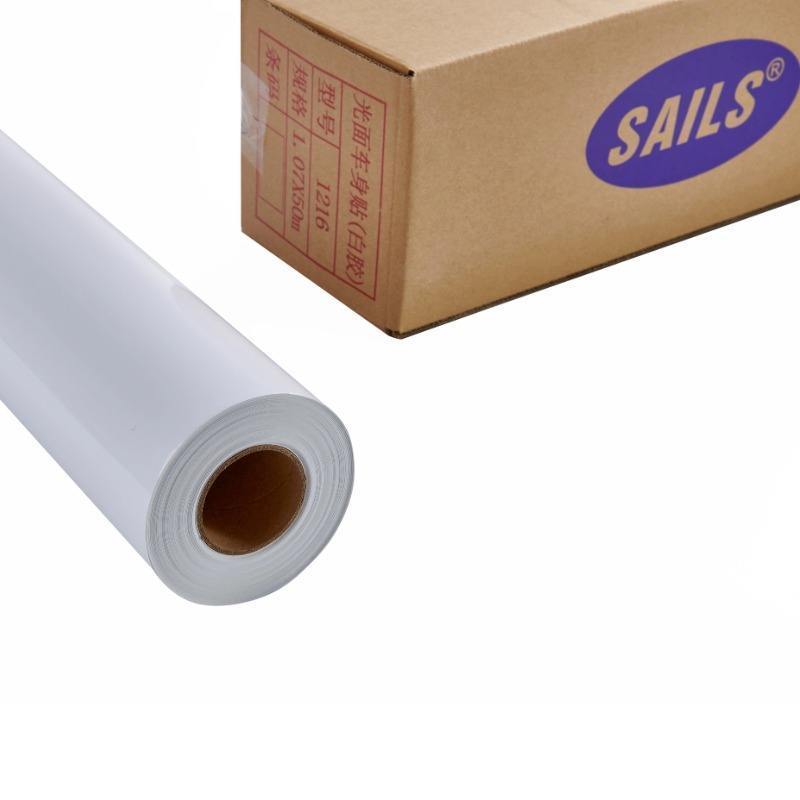 Wholesale Inkjet Printing High Glossy Sav Sticker Roll Self Adhesive Vinyl Roll 140g