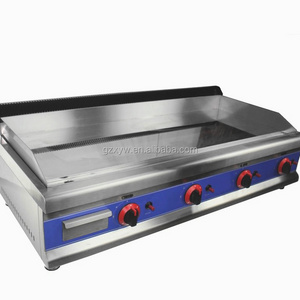 commercial stainless steel 1100mm 4 burner cooking equipment large gas griddle