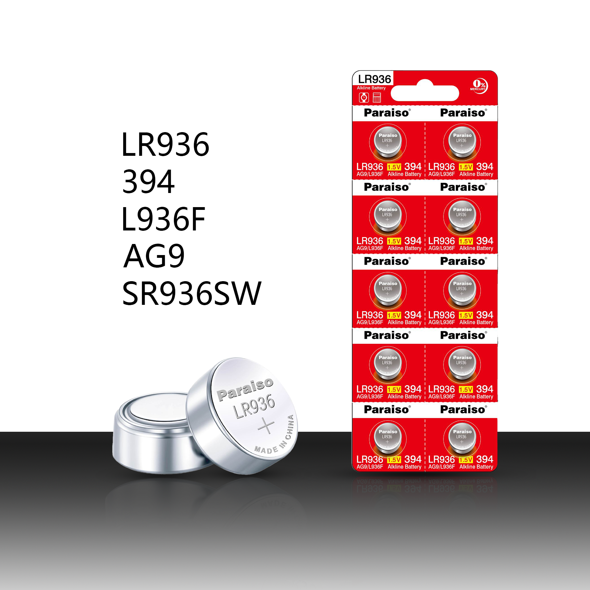 AG9 LR936 LR932 LR45 1.5v button cell battery