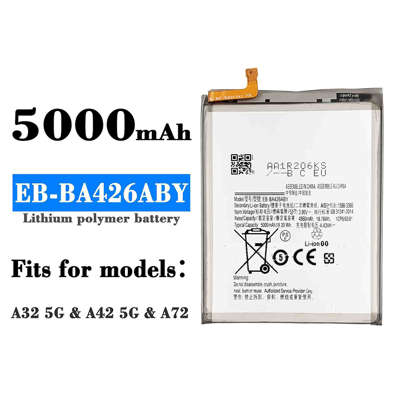 Suitable for Samsung A42 5G A32 A72 EB BA426ABY mobile phone battery 5000mah wholesale in stock