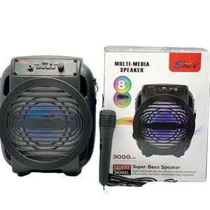 KIMISO zqs8152 8 Inch Speaker Outdoor Portable Trolley Speaker DJ Speaker Box With LED Light