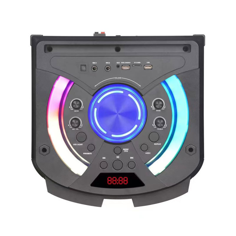 1201 Parlantes 12 inch Speaker Big TWS Plastic New Arrival trolley Speaker With wireless microphone