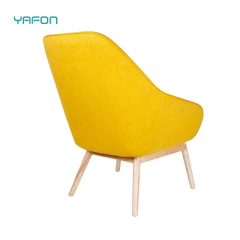 Modern High Density Foam Arm Chair for Hotel Office Living Room with Wooden Legs Commercial Furniture Leisure Modular Chair